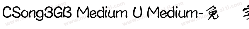 CSong3GB Medium U Medium字体转换